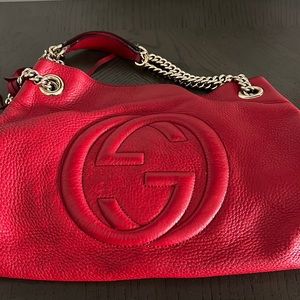 Red Gucci handbag